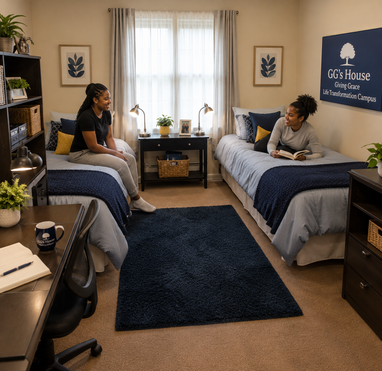 Illustrative concept of a renewed residential room in Harmony Hall