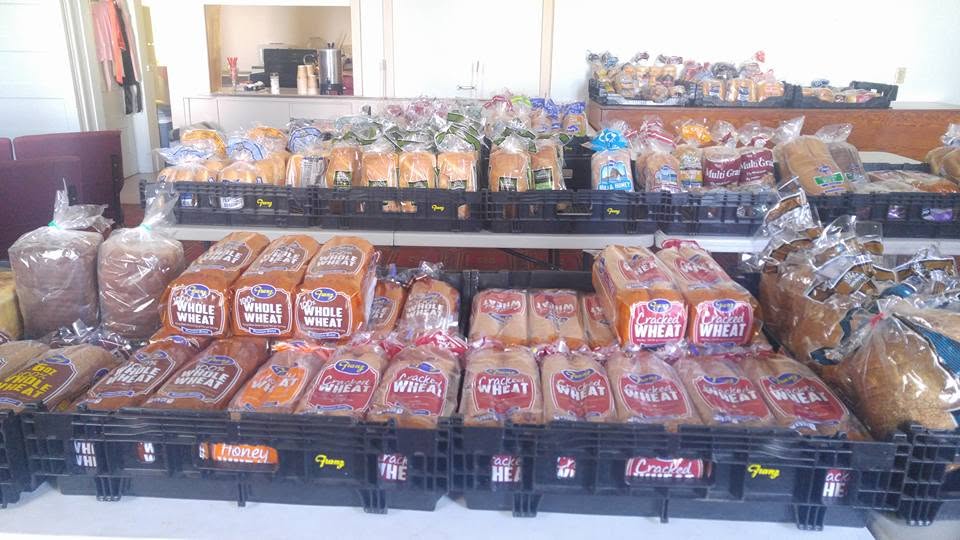 Bread prepared for free distribution