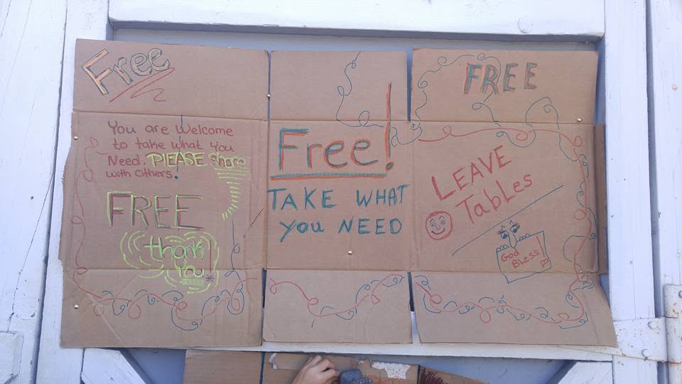 Free take what you need sign